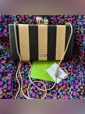 Kate Spade Down The Rabbit Hole Bee Clasp Clutch Bag